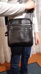 Мужская сумка кожаная Laras k109980-1 Black (ROZ6300004318)