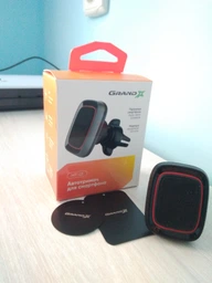 Автодержатель для телефона магнитный Grand-X MT-01 Black фото от покупателей 10