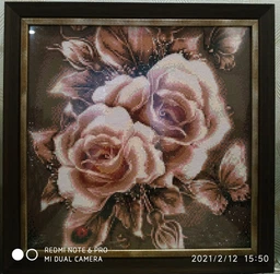 Алмазна мозаїка Карамельні троянди 40x40см DM-185