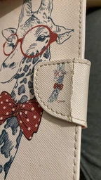 Чохол з малюнком Deexe Color Wallet для Samsung Galaxy A51 (А515) - Adorable Giraffe Wearing Glasses фото від покупців 1