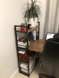 Письменный стол Ferrum-decor Серии Конект c этажеркой 75x120x60 черный ДСП Дуб Сан-Марино 16мм (XK00182) фото от покупателей 2