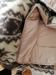 Ковдра зимова Casablanket вовняна Pure Wool 150х210см Бежевий фото від покупців 5