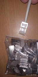 Коннектор Patron FTP RJ 45 Cat.5e экранированный 8P8C 40 шт (CON-RJ-45-8P8C-40-Э) фото от покупателей 8