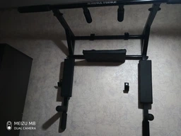 Настенный турник с брусьями PowerPullUp 4в1 c упором для пресса черный фото от покупателей 7