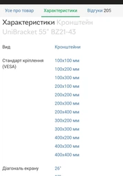 Настінне кріплення для телевізора UniBracket 55" BZ21-43 фото від покупців 5