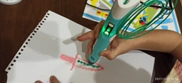 3D-ручка RXstyle с экраном Желтая с Набором Эко Пластика PLA 69 метров (12 цветов) и Трафаретами фото от покупателей 5
