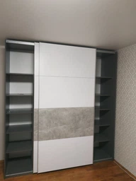 Шафа-купе двохдверна Doros G-Caiser 220х60х240 см Білий/Бетон (DRS-011006) фото від покупців 7