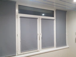 Роллета тканевая Деко-Сити Мини с направляющей 115x170 см, лен, Оливковая (31018115170) фото от покупателей 1