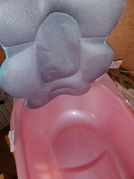Матрацик килимок для купання дитини у ванну з кріпленнями Belove, Plaint Turquoise фото від покупців 2