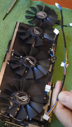 Вентилятор кулер для видеокарты ASUS GTX 1050 Ti RX 470 570 Strix RX 580 Dual (orgnl) 95 мм Everflow T129215SM (FDC10M12S9-C PLD10010S12H) (№134.2)