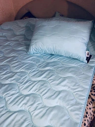 Набор антиаллергенный MirSon EcoSilk Супер Теплый №1662 Eco Light Blue (одеяло + подушки 50х70 среднии) (2200002654975) фото от покупателей 17