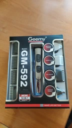 Триммер для стрижки Gemei GM-592 10 в 1 машинка для волос бороды усов серый фото от покупателей 19