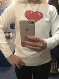 Свитшот женский Love&Live Воздушное сердце LLP00082 M Белый с принтом (LL2000000170015)