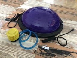 Балансувальна платформа BOSU Ball 60 см фіолетова з ніжками (напівсфера Bosu, тренажер-балансир БОСУ) EFBS-V фото від покупців 2