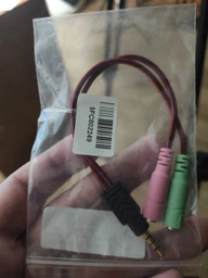 Переходник Protech Kotion Each 4pin 3.5 мм F - 2 x 3pin 3.5 мм M 0.22 м Red (SYA-1F2M-R) фото от покупателей 2