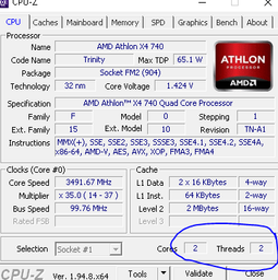 Процессор AMD Athlon X4 740 3.3-3.7 GHz&nbsp;(AD740X0KA44HJ) FM2 Б/У