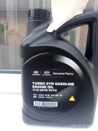 Моторна олива Mobis Hyundai / KIA Turbo SYN Gasoline 5W-30 4 л (05100-00441) фото від покупців 14