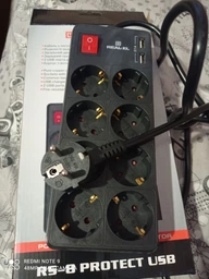 Сетевой удлинитель Real-El RS-8 Protect USB Charge 3 м Black (EL122300020) фото от покупателей 5