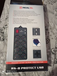 Сетевой удлинитель Real-El RS-8 Protect USB Charge 3 м Black (EL122300020) фото от покупателей 7