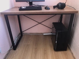 Компьютерный стол Ferrum-decor Дейв 75x100x60 черный ДСП Дуб Сонома 32мм фото от покупателей 15