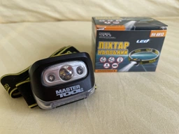 Ліхтар налобний Mastertool 4 режима 55*35*40 мм CREE XT-E WHITE LED + 2 x RED LED 3 x AAA ABS 94-0813 фото від покупців 7