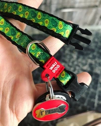 Нашийник для собак нейлоновий Collar WAUDOG Nylon з QR паспортом, малюнок "Авокадо", пластиковий фастекс, XS, Ш 10 мм, Дов 20-30 см (5233) фото від покупців 1