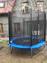 Детский батут Fun Fit 252 см с сеткой и лестницей фото от покупателей 6