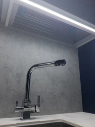 Смеситель для кухни с подключением к фильтру Luxor Mercury Stainless steel 3D Prof стальной , сатин (хром) + отдельно питьевой канал на смесителе с фильтра фото от покупателей 7