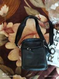 Сумка кросс-боди мужская кожаная Laras K101812-black Черная (ROZ6400018217) фото от покупателей 3