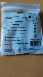 Адаптер Cablexpert USB - USB Type-C V 3.0 (M/F), 0.1 м, чорний (A-USB3-AMCF-01)