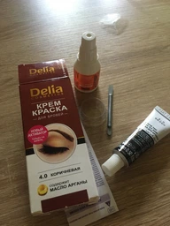 Крем-краска для бровей Delia cosmetics с маслом арганы 4.0 Коричневый 15 мл (5906750815930) фото от покупателей 1