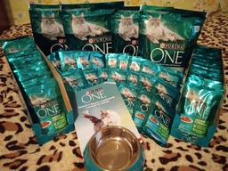 Вологий корм Purina One Indoor Formula для котів, тунець і зелена квасоля в соусі 85г.(7613038255903) фото від покупців 13