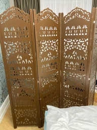 Ширма Perfecto1029 резная декоративная коричневая 175х135