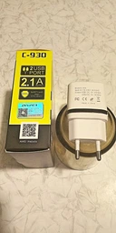 Сетевое зарядное устройство AWEI C-930 Travel charger 2USB 2.1A White/Silver фото от покупателей 1