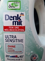 Гель для прання дитячої кольорової білизни Denkmit Colorwaschmittel Ultra Sensitive 1,5 л на 27 прань