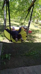 Гойдалка підвісна для дітей та дорослих, гніздо лелеки «Take&Ride Nest» Yellow фото от покупателей 10