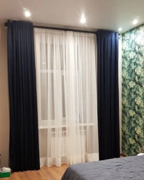 Карниз настінний 2-рядний Homs Decor імпресіонний 220 см Арктика. Насадка Дуо