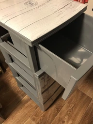 Комод пластиковый в комнату, для дома, в офис, органайзер Alea, 95х46х39см, комод из пластика для дома, Лаванда серый фото от покупателей 4