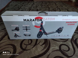 Самокат двухколесный Maraton Leader красный + ремень (287912008) фото от покупателей 8
