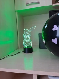 3D ночник "Маи Сакурадзима" (УВЕЛИЧЕННОЕ ИЗОБРАЖЕНИЕ) подарочная упаковка + 16 цветов + пульт ДУ + сетевой адаптер&nbsp;+ батарейки (3ААА) &nbsp;3DTOYSLAMP фото от покупателей 3