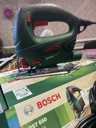 Лобзик электрический Bosch PST 650, 500 Вт, 65 мм глубина реза + 4 полотна T144D, картонная упаковка (06033A0721) фото от покупателей 2