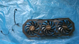 Вентилятор кулер для видеокарты Gigabyte GTX 960 970 980 1060 1070 1080 G1 Rock 77 мм 3-pin PowerLogic PLD08010S12H (T128010SM FY08010H12LPA) комплект 3 шт (№70.1)
