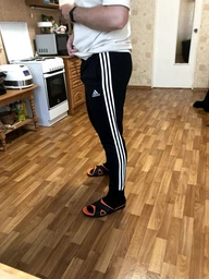 Мужские трикотажные брюки Essentials Cuff 3-Stripes adidas GK8831 (2XL) черный (4062065167971) фото от покупателей 2