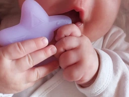 Прорізувач силіконовий "Морські мешканці" Baby Team 4008_фіолетова_зірочка