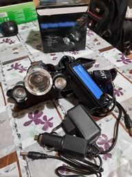 Налобный фонарь Bailong Rj-3000 T6 на 3 LED лампы Черный