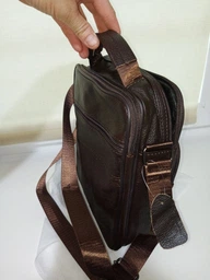 Сумка планшет через плечо мужская из натуральная кожи Vintage leather-14991 Коричневая фото от покупателей 18