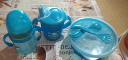 Тарiлка з кришкою+ложка+виделка Canpol babies 21/300