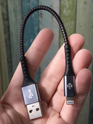 Кабель синхронізації Intaleo CB0 Lightning 0.2 м Black-Grey (1283126495618) фото від покупців 2