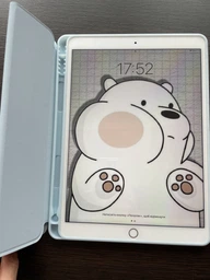 Силиконовый чехол обложка + Pencil Holder BBM1 для iPad Air 3 10.5’’ 2019 Голубой фото от покупателей 2