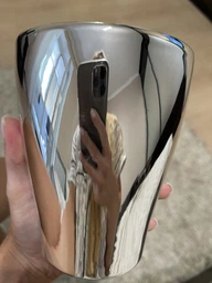Кашпо для орхидей Scheurich MIRROR SILVER 0,267л керамика зеркальное фото от покупателей 4